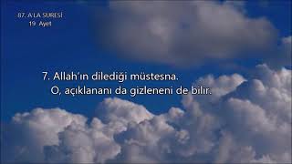 87 A’LA SURESİ