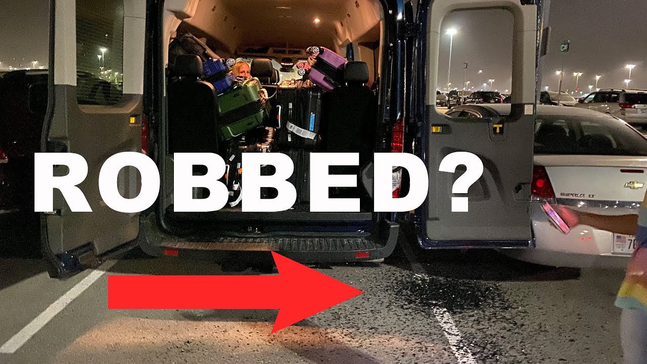 Was our van Robbed at the airport??? Broken window!