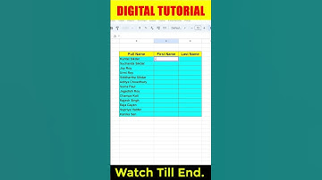 How to use Split Function in Google Sheets | @digitaltutorial425 #shorts