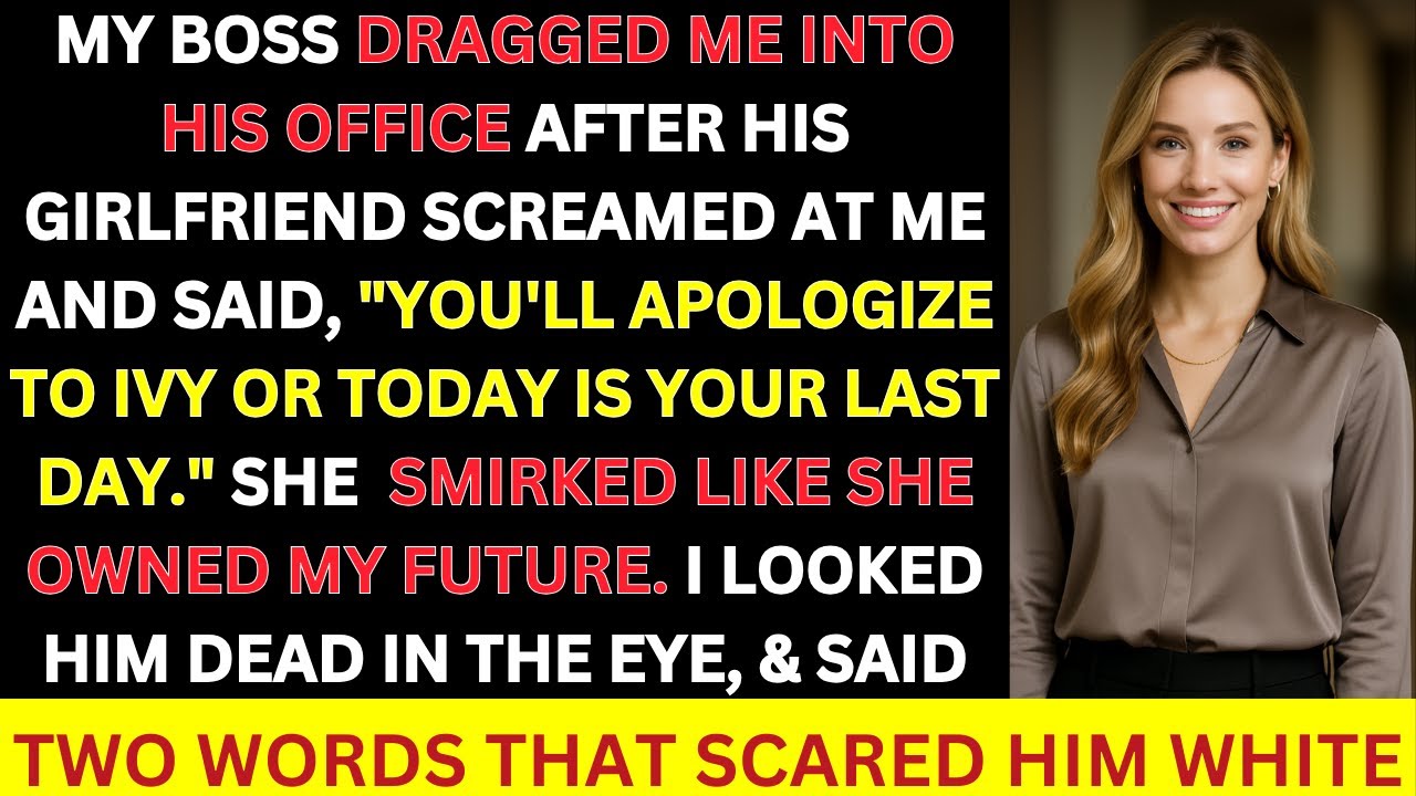 Босс сказал мне извиниться перед его грубой девушкой или уйти. Я посмотрела на него и сказала два...