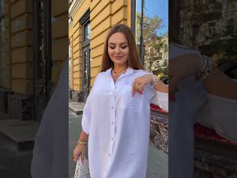 Льняна молодіжна сукня вільного крою на ґудзиках по всій довжині, сукня міді, великі розміри 50-60 Батал., видео 1