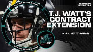 J.J. Watt on who will be the Steelers QB 🤔 + T.J. Watt's contract extension 💰 | The Pat McAfee Show