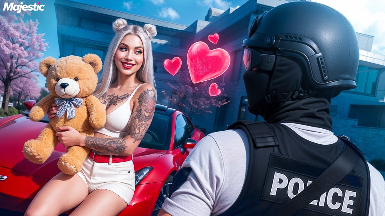 ПРИТВОРЯЮСЬ МИЛАШКОЙ, ЧТОБЫ ОБМАНУТЬ ГОСНИКОВ НА УГОНЕ в GTA5 на MAJESTIC RP