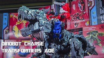 Stop Motion: Transformers AOE Optimus Prime vs Grimlock (Dinobot Charge)