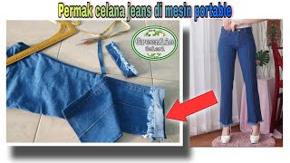 Potong Sambung celana kulot jeans//Celana cutbray yang kepanjangan