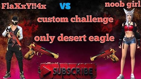 FlaXxY!!4x vs noob girl coustom challenge 1v1 free fire lovers like and subscribe YouTube channel 