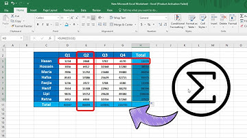 How to SUM a Row /Column in MS Excel | কিভাবে এক্সেল এ সারি / কলাম যোগ করবেন |  Easiest Method