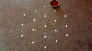 Aanimadham special flowerRangoli/flower easy rangoli/simplerangoli/muggludesign/gokulramya creatives