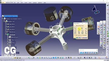 Radial Engine Assembly Part 5 | Assembly Design | CATIA V5 PRACTICE TUTORIAL 6