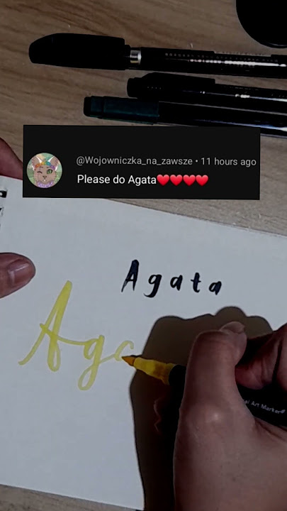 💛Agata💛 #calligraphy #commentyourname