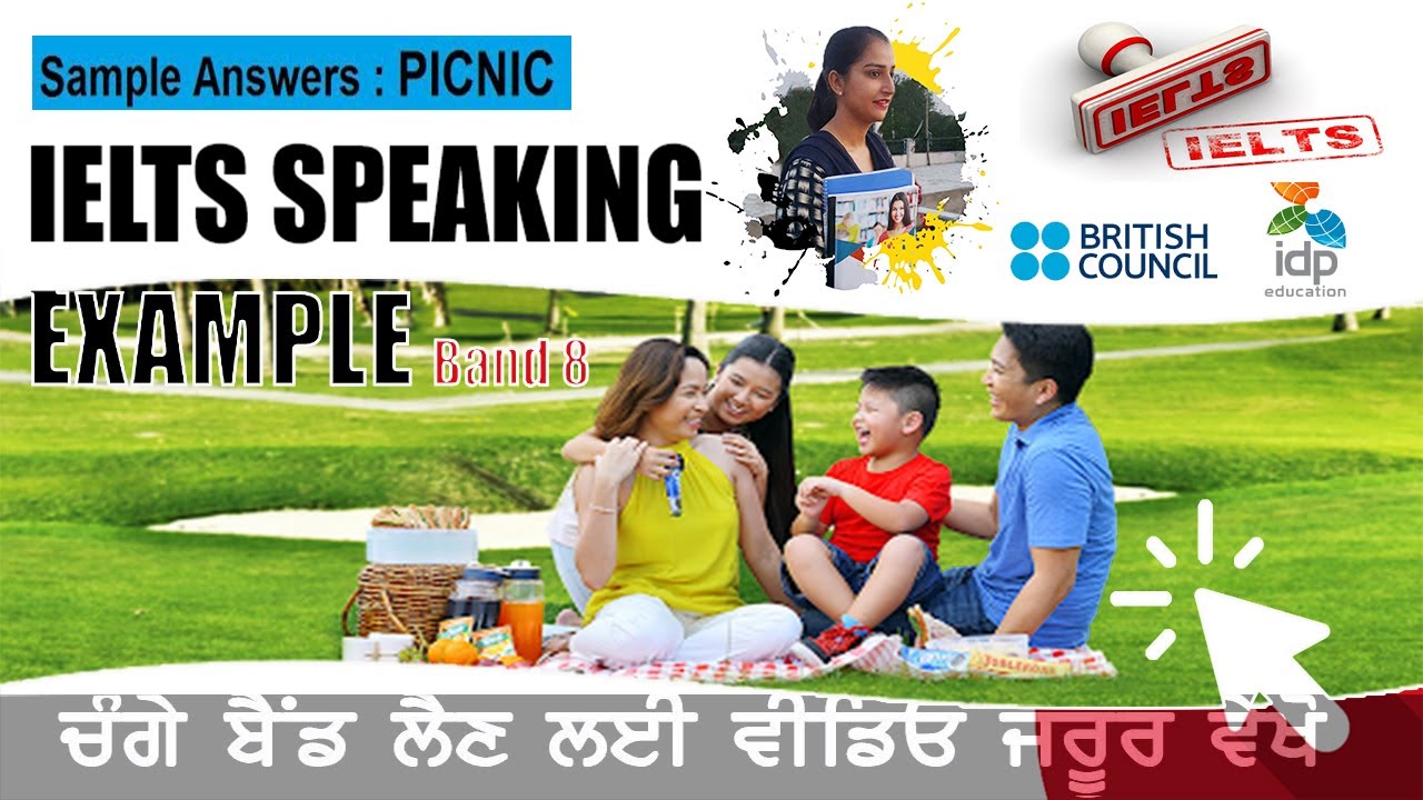 ielts speaking test samples band 8 questions & sample answers picnic