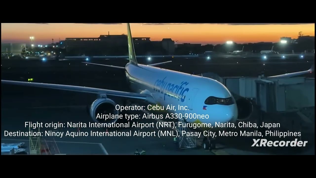 Cebu Air, Inc. Airbus A330-900neo disembarking from Narita International Airport (NRT)