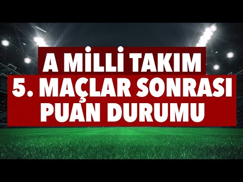 A Milli Takım'ın Dünya Kupası Elemeleri G Grubu 5. hafta puan durumu