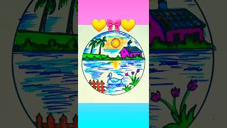 ♾️Easily draw a beautiful scenery🌼❤️🏞#art#drawing#sketch#artshorts#creativity#shorts#artandcraft#diy