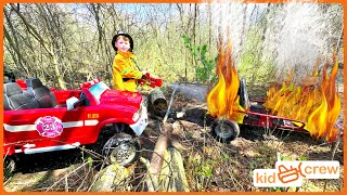 Wildfire rescue with kids forest fire truck, tractor, and ambulance. Educational | Kid Crew by Kid Crew 635,860 views 3 weeks ago 7 minutes, 15 seconds