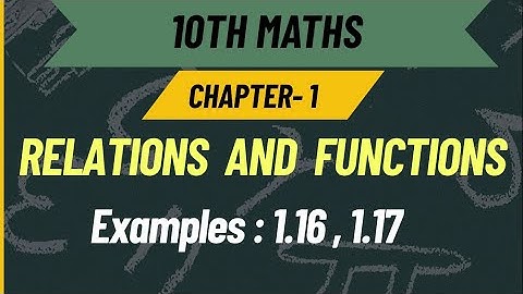 10th Maths samacheer kalvi [Relations And  Functions] in Tamil