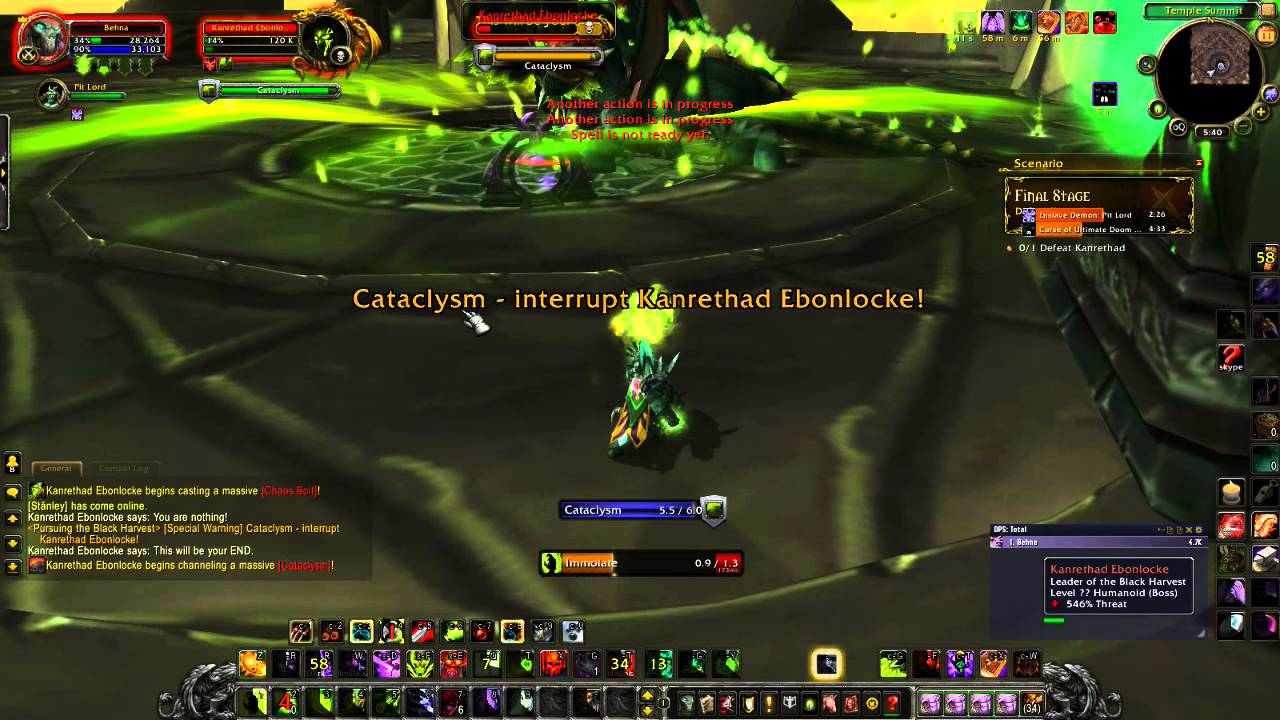 PATCH 6.0.3 How to Beat Kanrethad Ebonlocke (Green Fire Quest)