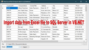 VB.NET Tutorial - Read excel file, import data from Excel to SQL Server | FoxLearn