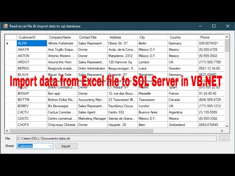 VB.NET Tutorial - Read excel file, import data from Excel to SQL Server | FoxLearn