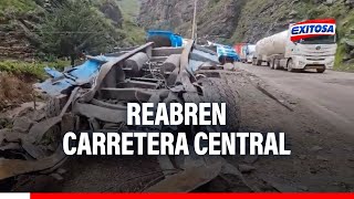 🔴🔵Reabren carretera central en el Km.98 en San Mateo de Huanchor