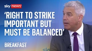 Health secretary: 'Right to strike is important', but must be balanced with 'right of patients'