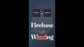 Supabase vs Firebase — Why Firebase Is Still Winning 🔥 #Shorts