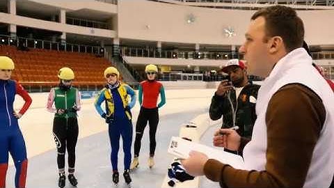 ice speed skating mass start in Minsk (pascal briand vlog 113)