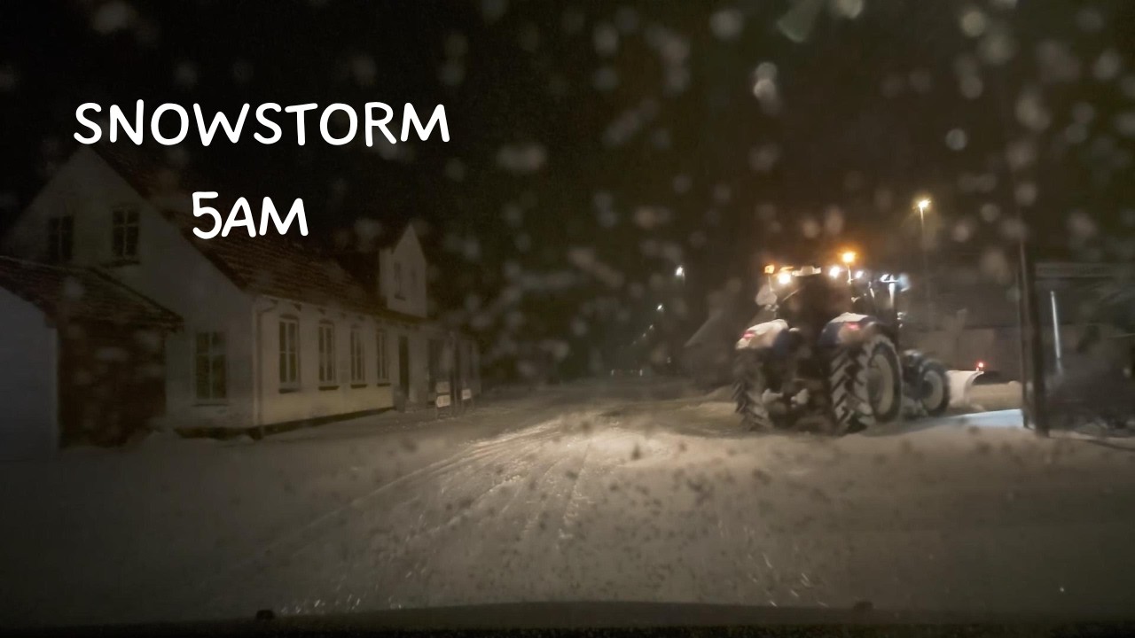 Driving to Work in a Snowstorm | 5:05 AM Denmark - YouTube