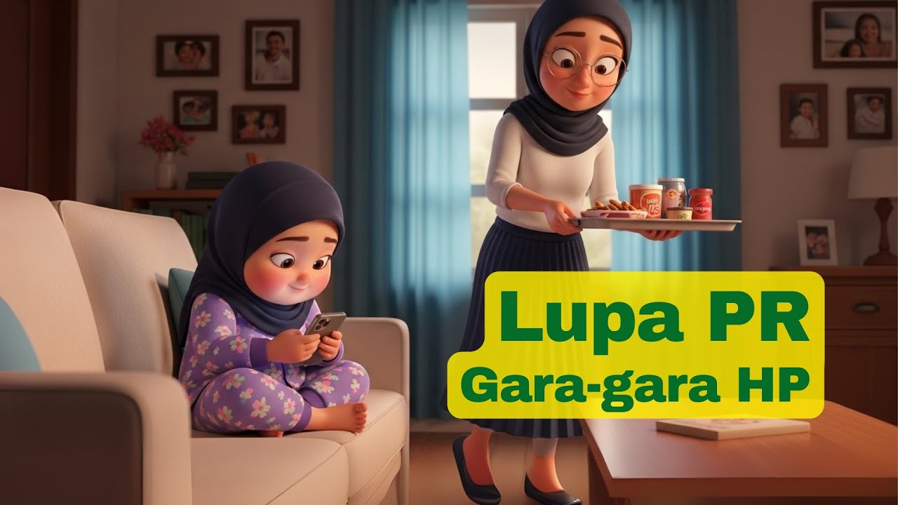 Asyik Main HP, Eh… PR-nya Belum Dikerjain | Cerita Anak AI