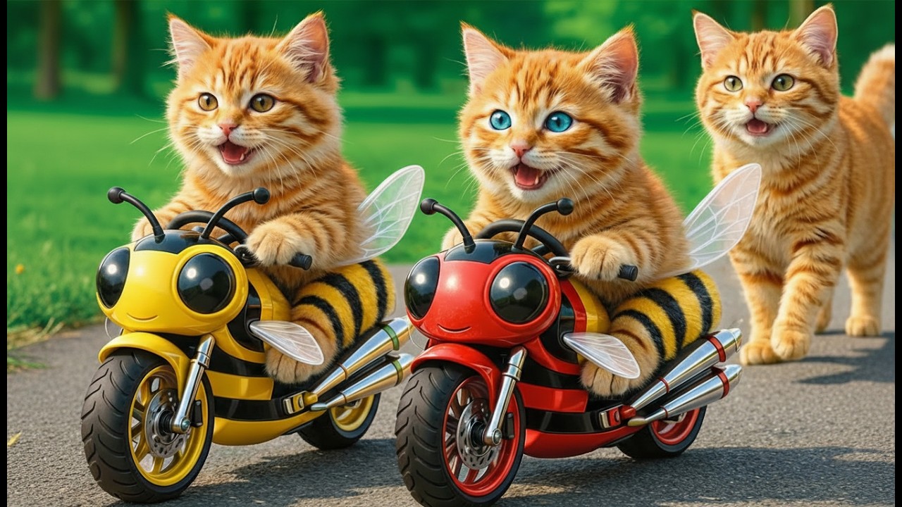 Mama Cat Trims Fur on the Farm and Makes Tiger Hat For Kittens At Home🐾🎩🐯