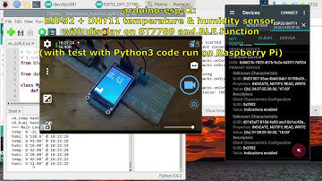 ESP32 + DHT11 temperature & humidity sensor with display on ST7789 and BLE function