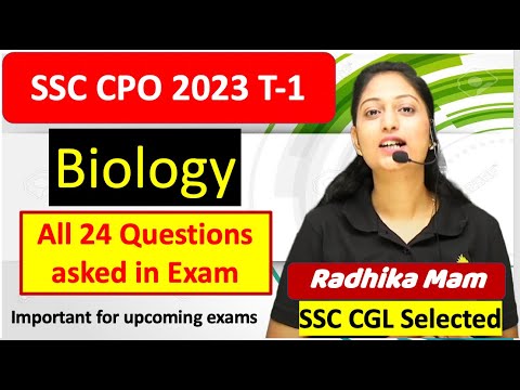SSC CPO 2023 Tier-1 Biology All 24 Questions practice| Test your Biology Preparation
