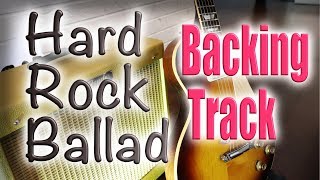 Video thumbnail of "hard rock ballad - backing track - key of Dm"