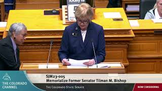 Colorado Senate Day 87 Senator Bishop Memorial