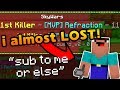 How I Almost LOST an 11 KILL GAME to a NOOB... (Killing the entire game in Hypixel SkyWars)