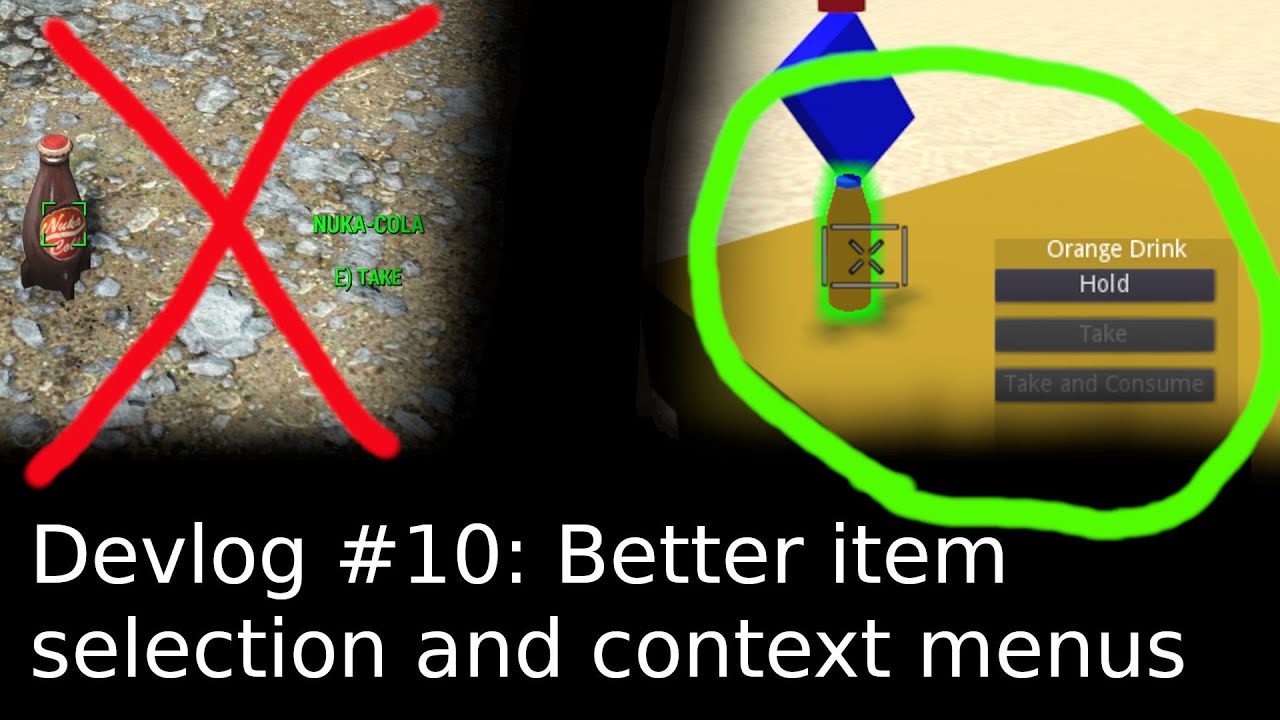 ImmersiveRPG Devlog #10 Better item selection and context menus - YouTube