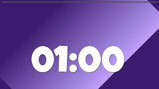 1 Minute Classroom Timer | Purple Gradient, Low Distraction
