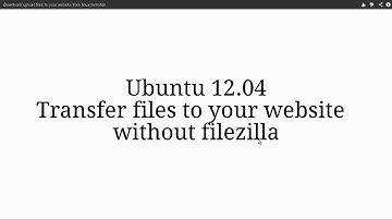 (FTP) Download/ upload files to your website from linux terminal