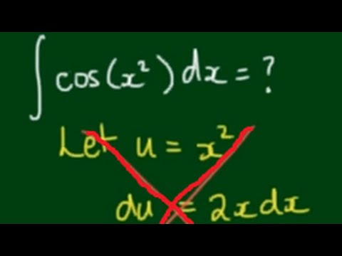 How To Integrate Cos X 2 The Fresnel Integral C X Youtube