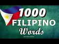 1000 FILIPINO WORDS English Tagalog Dictionary Translation Filipino Vocabulary Words