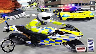 Police Car Driving Motorbike Riding - Android Gameplay [오토바이를 운전하는 경찰차 - 안드로이드 게임] screenshot 5