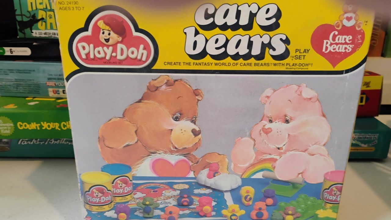 Valentine's day special Vintage Care bears play doh set - YouTube