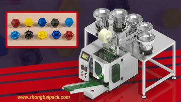 Automatic Counting and Packing Machine with 5 Bowl Feeders