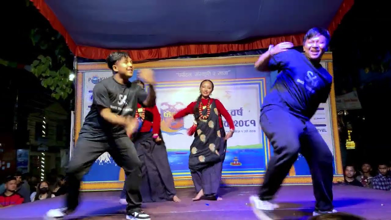 Timi ra ma Jaam Maya dance at Street Festival in Pokhara Lakeside by SK Dance Training Center