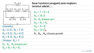The magnitude of the equivalent resistance in the circuit is....