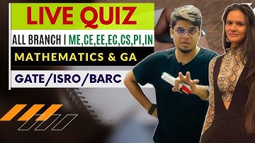 Mathematics & Aptitude LIVE Quiz-1 | Linear Algebra and Number System | for GATE/ISRO/BARC