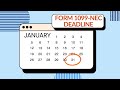 Form 1099-NEC Due Date For 2024 Tax Year