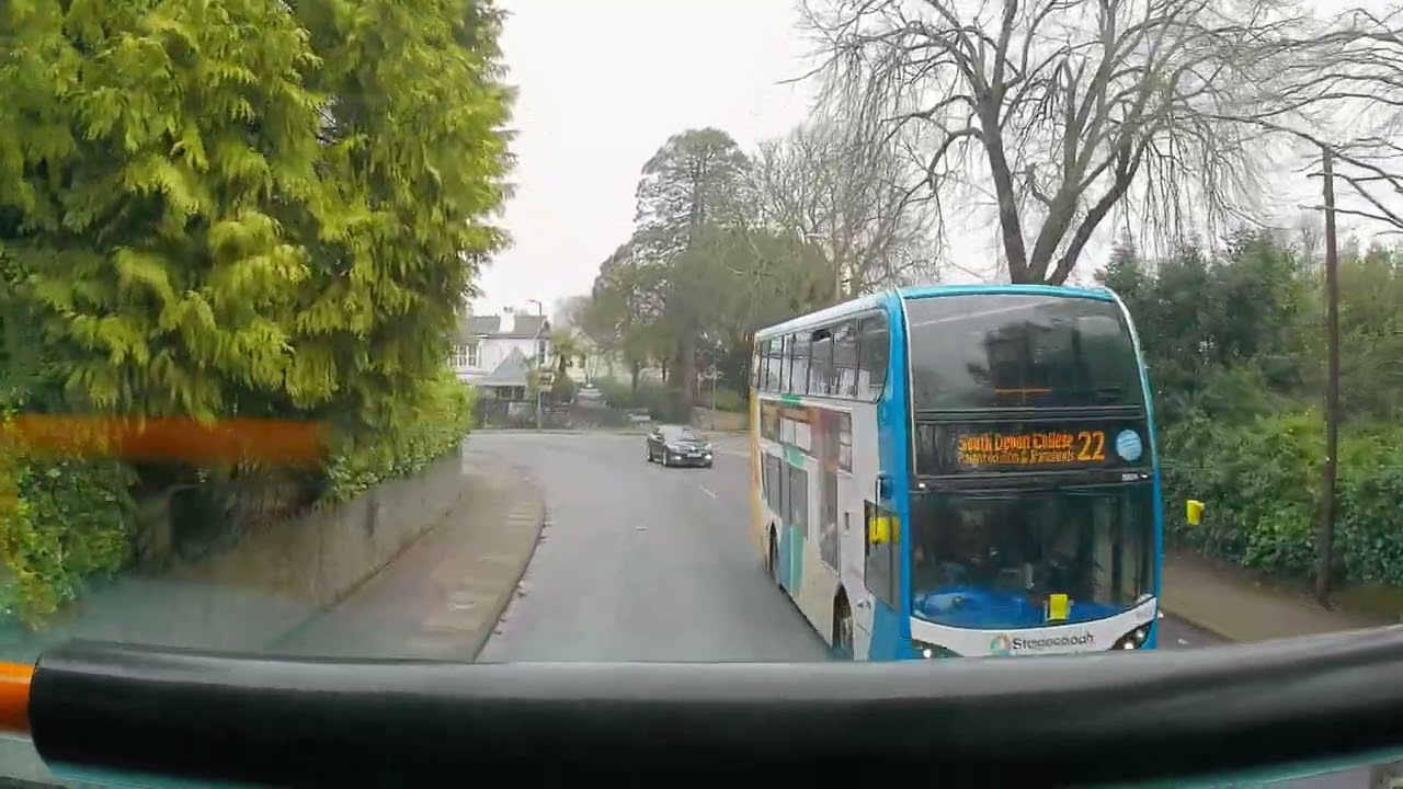 Bus journey through Torquay England