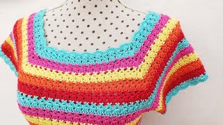 Crea tu propio estilo: blusa o jersey a crochet de verano fácil y rápido. Todas las tallas