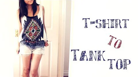 DIY ✂ Summer no-sew Tank Top [T-Shirt Recon]